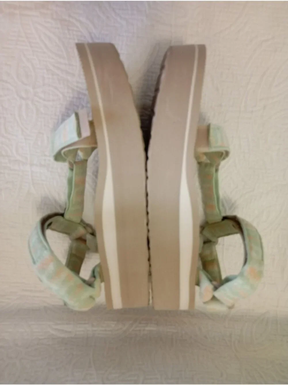 Teva Womens Platform Sport Sandals Pastel Strappy Repreve Size  9